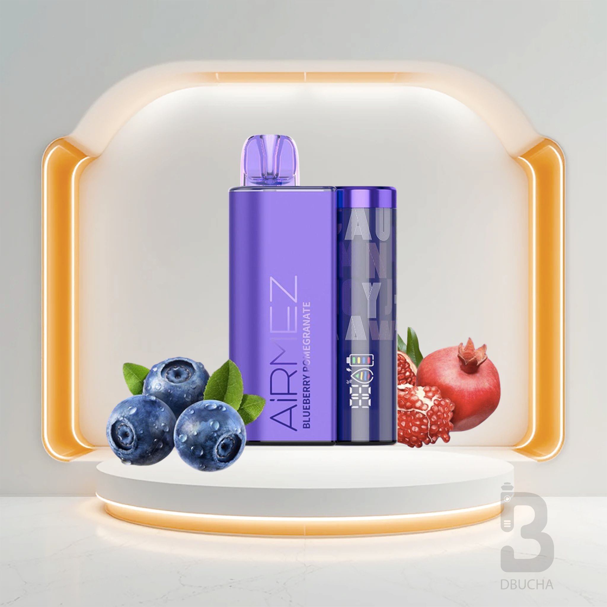 Jednorazowka e papieros AirMez 12K o smaku Blueberry Pomegranate, 12000 buchów